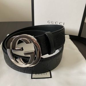Gucci Men leather belt